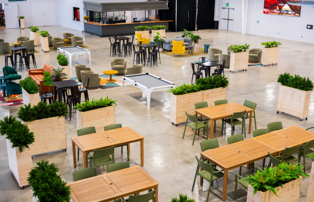 An overhead shot of the interior of Fifth & Elm.